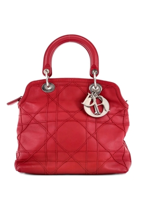 Christian Dior Pre-Owned Granville Cannage Quilt Leather Small satchel - Red