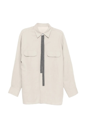 CROQUIS knitted-applique shirt - Neutrals
