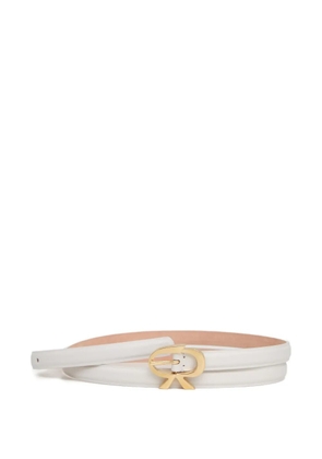 Gianvito Rossi buckled leather belt - White