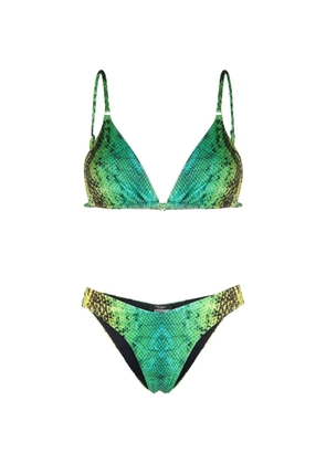 Noire Swimwear tanning V-cut beachwear - Green