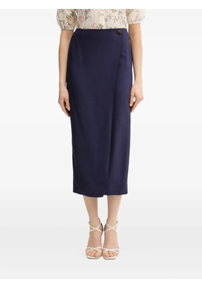 LUISA SPAGNOLI Triangolo wrap-front midi skirt - Blue