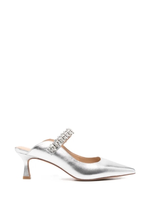 ALMA EN PENA embellished-strap heeled pumps - Silver