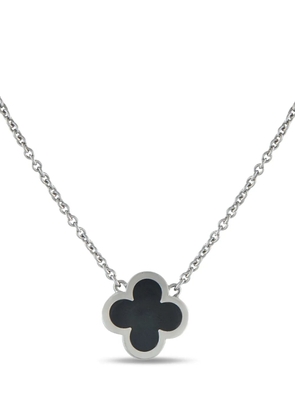 Van Cleef & Arpels Pre-Owned 18K white gold Pure Alhambra necklace - Silver