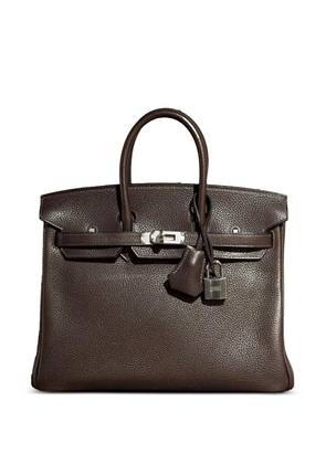 Hermès Pre-Owned 2017 25 Birkin calfskin tote bag - Brown