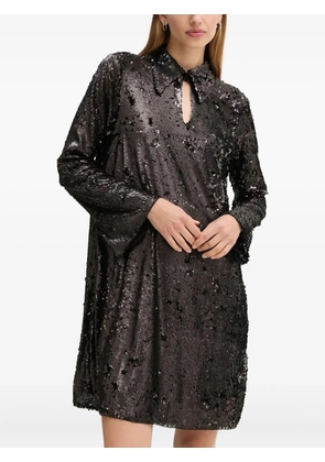 Bruuns Bazaar sequin embellished mini party dress - Black