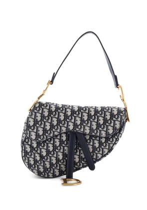 Christian Dior Pre-Owned Saddle Handbag Oblique Canvas Medium shoulder bag - Blue