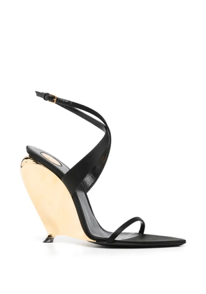Saint Laurent Pre-Owned Tallulah ankle-strap heeled sandals - Black