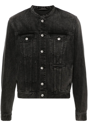 MM6 Maison Margiela collarless denim jacket - Grey