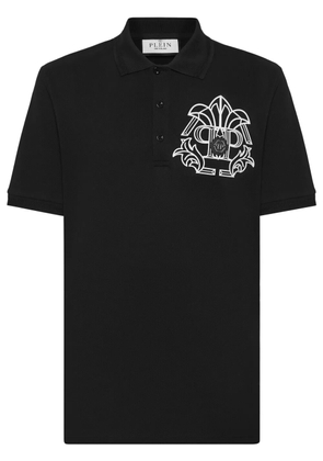 Philipp Plein Skull & Bones piqué polo shirt - Black