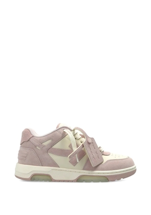 Off-White Out of Office suede panel sneakers - Pink