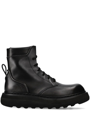 Premiata padded lace-up ankle boots - Black