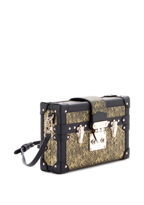 Louis Vuitton Pre-Owned Petite Malle Handbag Limited Edition Printed Leather shoulder bag - Black