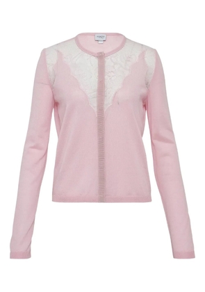 Giambattista Valli lace-detailing cardigan - Pink