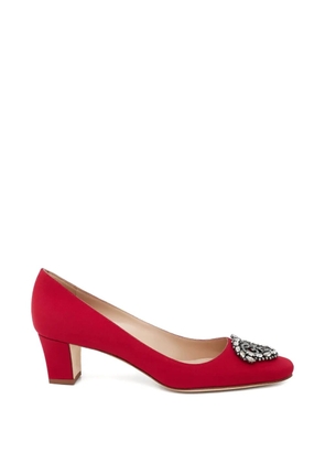 Manolo Blahnik Okkato embellished pumps - Red