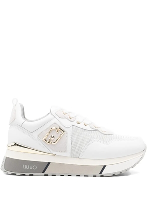 LIU JO logo-plaque paneled sneakers - White