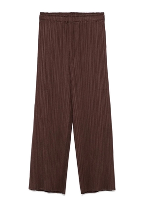 Pleats Please Issey Miyake plissé trousers - Brown