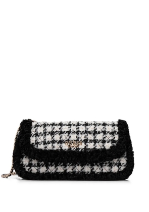 GUESS USA quilted houndstooth chain cross body bag - White