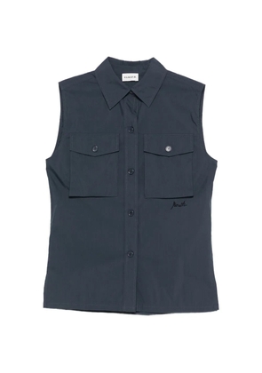 P.A.R.O.S.H. Ninja chest-pocket sleeveless shirt - Blue