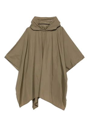 CARLA G. hooded poncho - Green