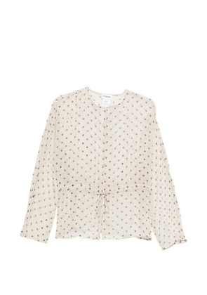 P.A.R.O.S.H. polka-dot tie-waist blouse - Neutrals