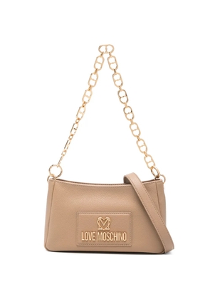 Love Moschino logo chain-strap shoulder bag - Neutrals