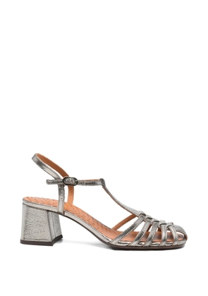Chie Mihara t-strap mustel leather sandals - Silver