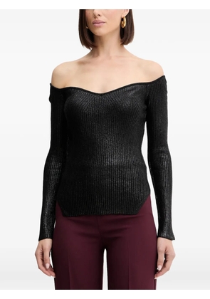 SIMONA CORSELLINI off-shoulder long-sleeve sweater - Black