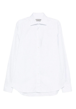Canali checked cotton shirt - White