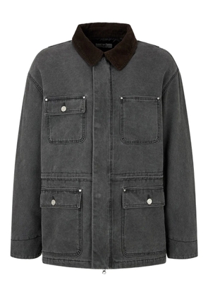 TOMBOY corduroy-collar pocket jacket - Black
