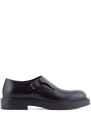 Emporio Armani single-buckle monk shoes - Brown
