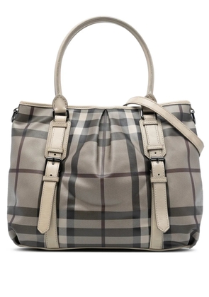 Burberry Pre-Owned 2000-2017 Smoke Check Coated Canvas Northfield satchel - Brown