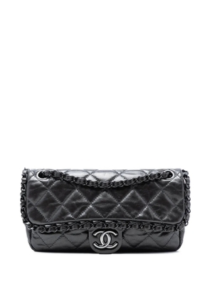 CHANEL Pre-Owned 2010-2011 Small Quilted Metallic Aged Calfskin Chain Me Flap shoulder bag - Grey