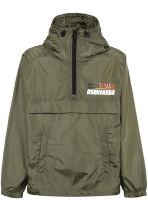 DSQUARED2 logo-print hoodie - Green