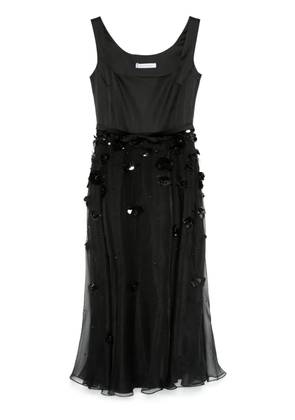 Viktor & Rolf embroidered A-line maxi dress - Black