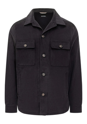 BOSS mercerised buttoned jacket - Black