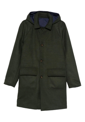 Kired hooded flap-pocket coat - Green