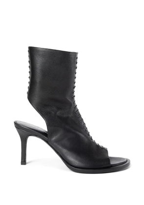 Ann Demeulemeester Elvy open toe stitched leather pumps - Black