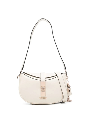 GUESS USA Brooke logo charm shoulder bag - Neutrals