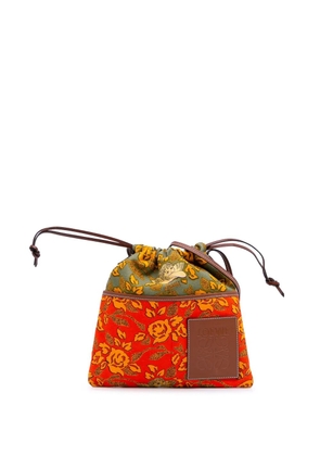 Loewe Pre-Owned 2019 Paulas Ibiza Canvas Angel Drawstring crossbody bag - Orange