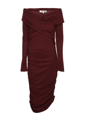 DVF Diane von Furstenberg draped-detail midi dress - Red