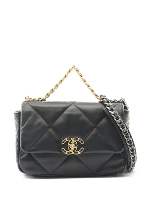 CHANEL Pre-Owned 2021 19 Flap Matelassé chain shoulder bag - Black