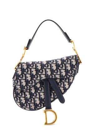 Christian Dior Pre-Owned Saddle Handbag Oblique Canvas Mini shoulder bag - Blue