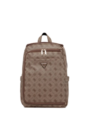 GUESS USA Silia 4G monogram zip backpack - Brown