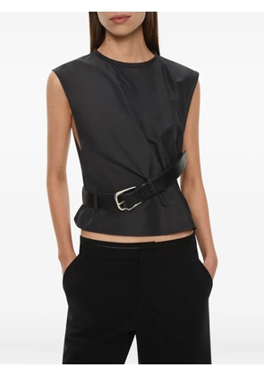Christopher Esber Locus belted taffeta tank top - Grey