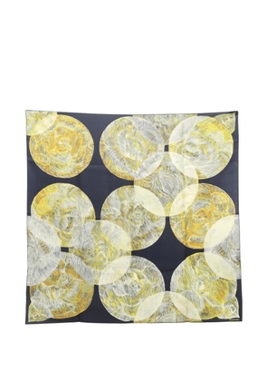 CHANEL Pre-Owned 1986-1988 Camellia Moon scarf - Blue