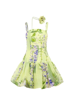 Leo Lin Lorena floral mini dress - Green
