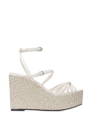 Jimmy Choo Nyra braided-strap sandals - White