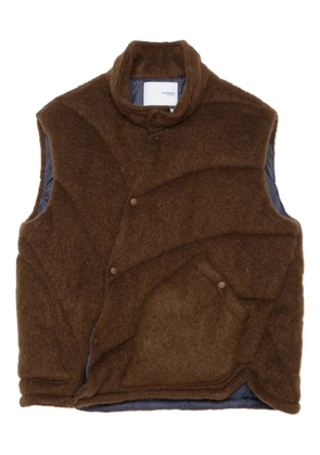 Yoshiokubo Shaggy Twist vest - Brown