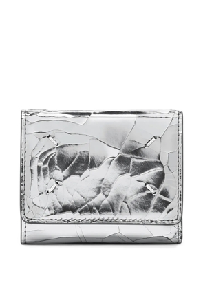 Maison Margiela textured trifold wallet - Silver