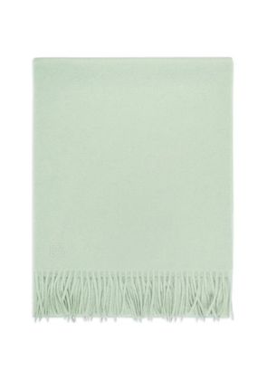 BOMPARD fringed monogram embroidered scarf - Green